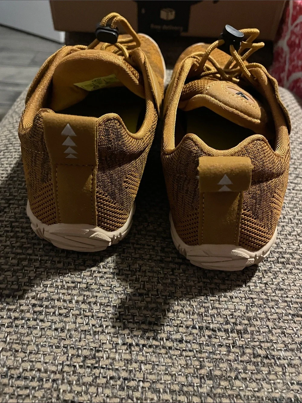 Women's Brown Knit Casual Slip-On Sneakers - Picture 4 of 9